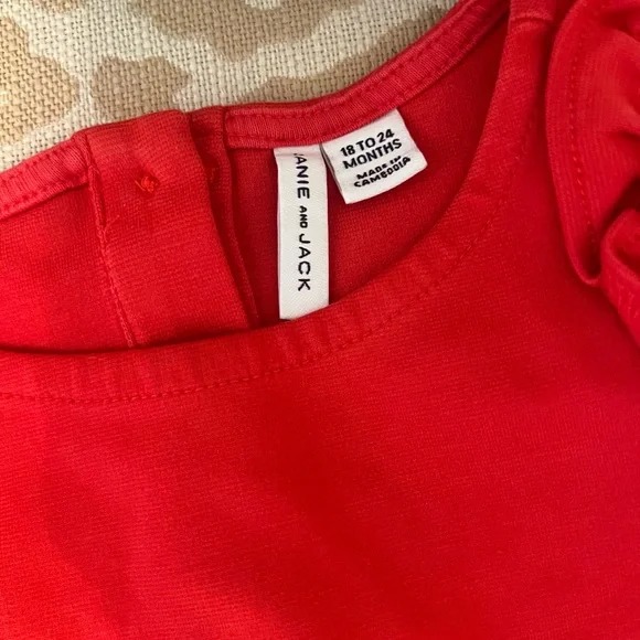 Janie & Jack Cherry Red Outfit 18-24M - Picture 3 of 9